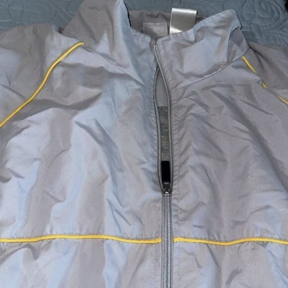 Athletic Works Gray & Yellow Windbreaker Jacket LIKE 1X - Picture 7 of 11